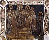 Giovanni Cimabue Madonna Enthroned with the Child, St Francis and four Angels painting